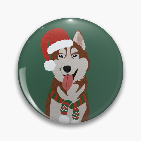 Item preview, Christmas Husky with Reindeer Antlers  designed and sold by reddogbuckeye.