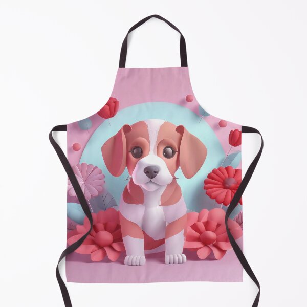 Item preview, Adorable puppy surrounded by flowers designed and sold by fotofeast.