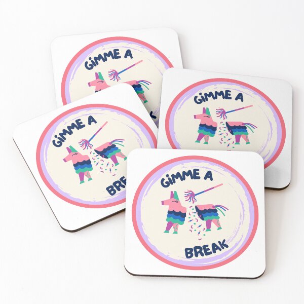Item preview, Funny Pinata Gimme a Break Pink Blue designed and sold by MyPetMinotaur.