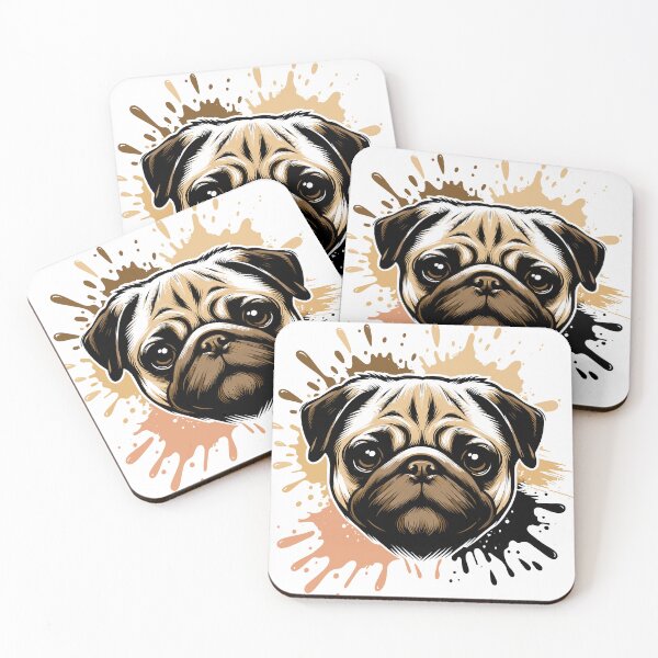 Item preview, Pug Mischief - Expressive Splatter Art designed and sold by RyanBelandres.