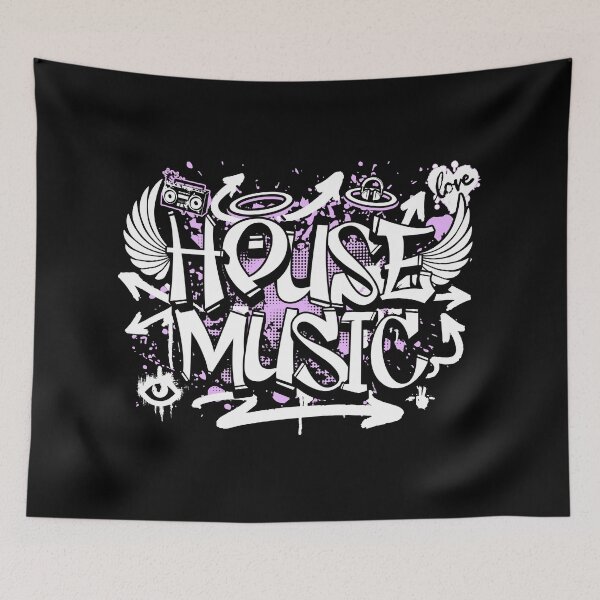 Item preview, HOUSE MUSIC  - Graffiti Steez (Lavender)  designed and sold by Discothreadz.