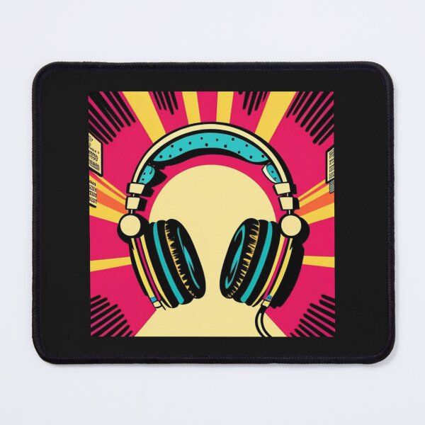 Item preview, Music Genius Pink Retro Headphones designed and sold by musicgeniusart.