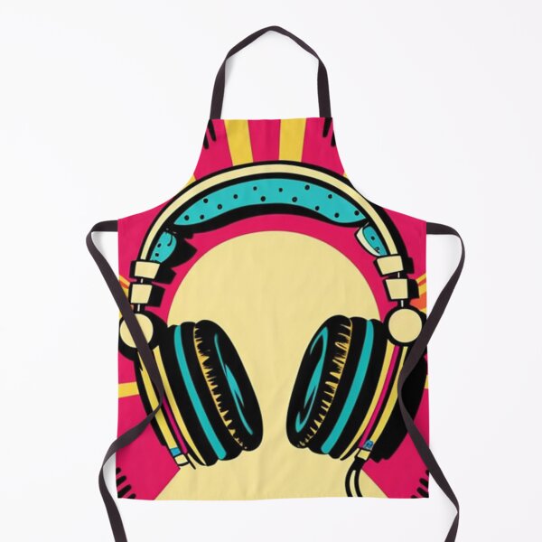 Item preview, Music Genius Pink Retro Headphones designed and sold by musicgeniusart.