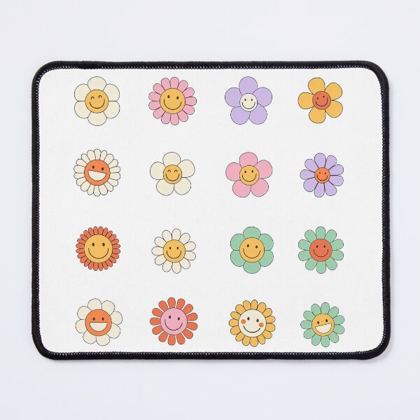 Item preview, Cute Groovy flower cartoon characters, Happy Daisy designed and sold by graphic-genie.