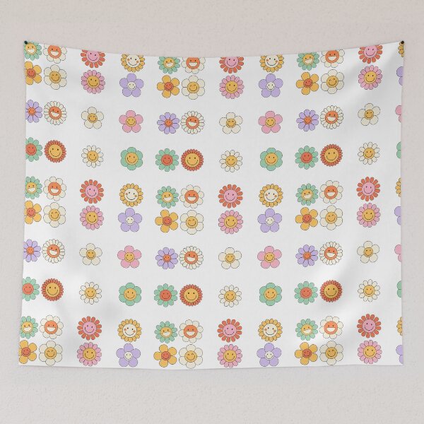Item preview, Cute Groovy flower cartoon characters, Happy Daisy designed and sold by graphic-genie.