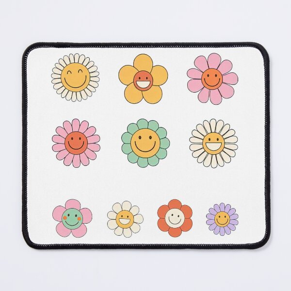 Item preview, Cute Groovy flower cartoon characters, Happy Daisy designed and sold by graphic-genie.