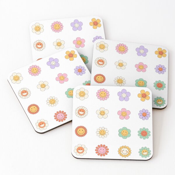Item preview, Cute Groovy flower cartoon characters, Happy Daisy designed and sold by graphic-genie.