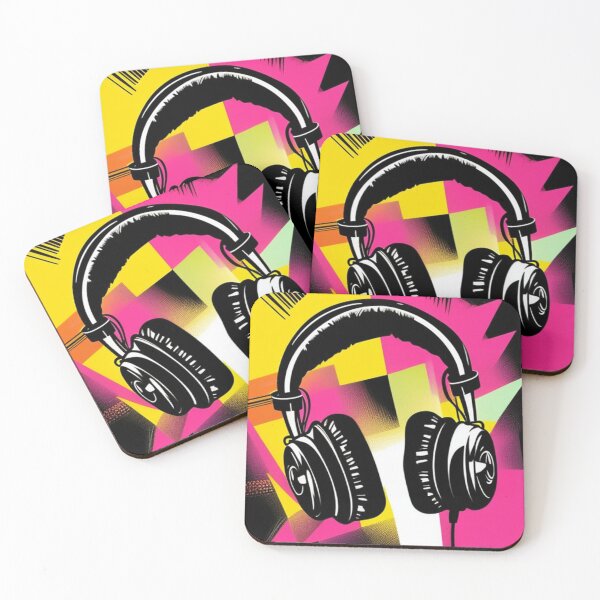 Item preview, Retro Headphones designed and sold by musicgeniusart.