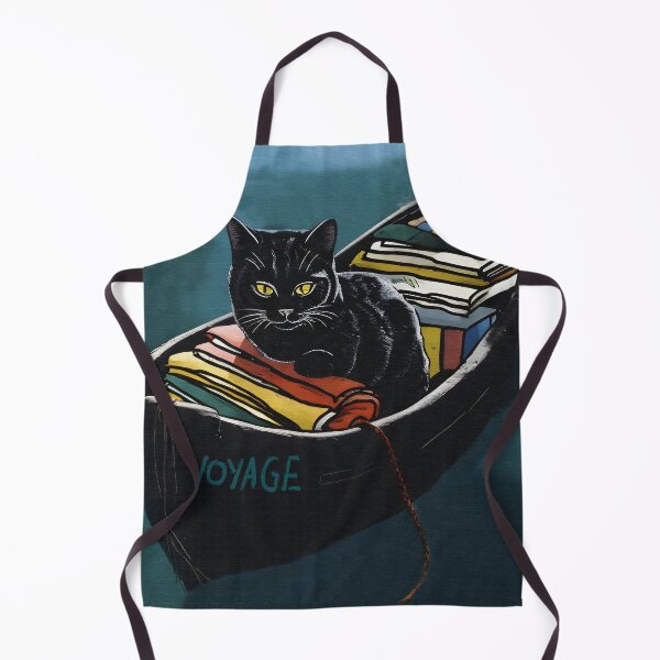 Item preview, Black Cat Nautical Book Adventure - Artistic Illustration designed and sold by inkArtistryfine.