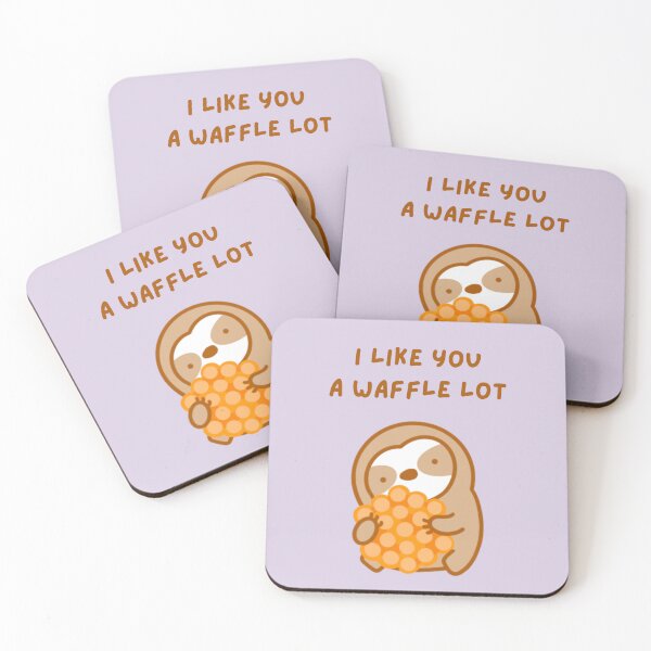 Item preview, I Like You Egg Bubble Waffle Sloth  designed and sold by theslothinme.