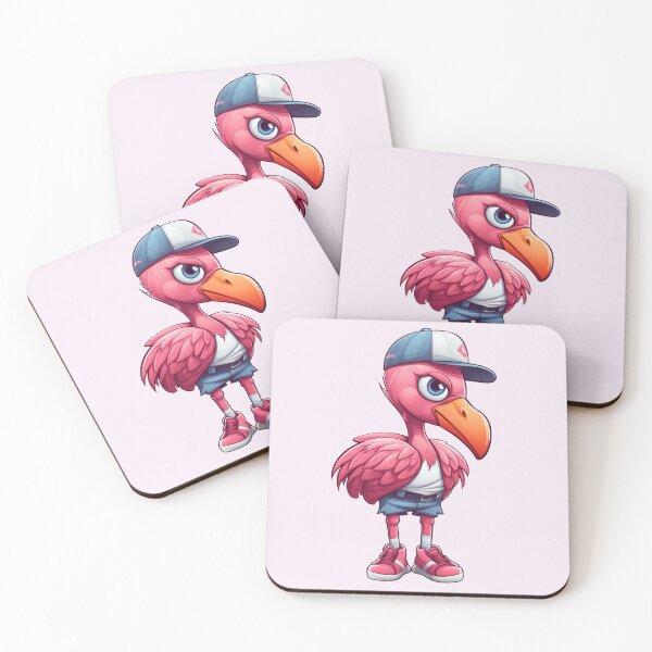 Item preview, Cool Flamingo Wearing a Baseball Cap (Pink) designed and sold by vasetti-press.