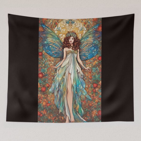 Item preview, Christmas Abstract Fairy No.  003- abstract,  fairy nouveau designed and sold by FaerieFusion.