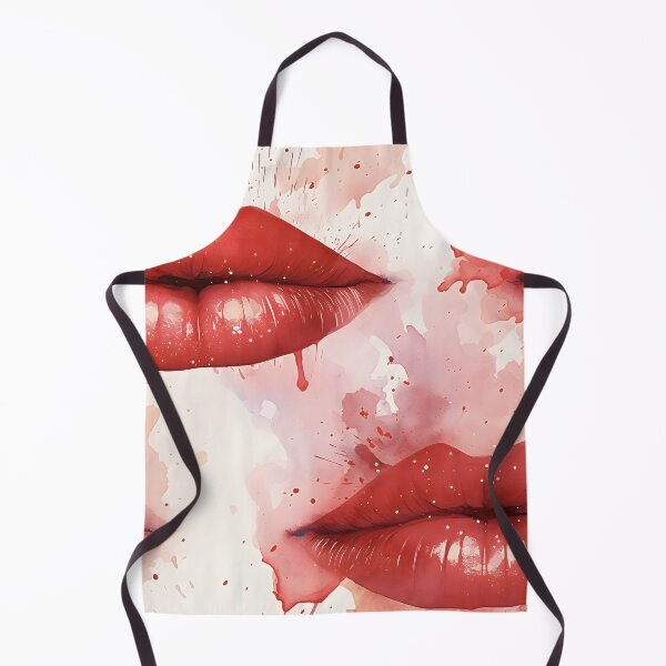 Item preview, Red Passion Watercolor Lips Artistic Abstract Splash designed and sold by inkArtistryfine.