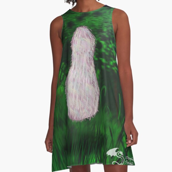 Redford Oregon Shmoo Alien White Bowling Pin Furry Forest A-Line Dress