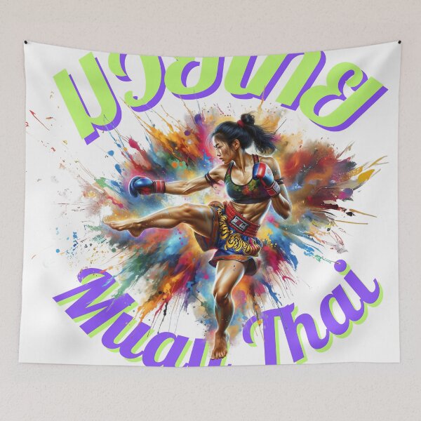 Item preview, Muay Thai Female Fighter's Flair designed and sold by CoolCrazyQuirky.