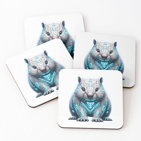 Item preview, Neon Digger - Cyber Wombat  designed and sold by MrAI-Store.