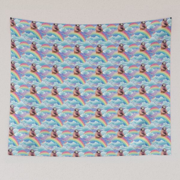 Item preview, Sloth rainbow retro pattern designed and sold by Karel Koblen.