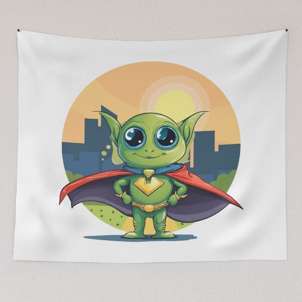 Item preview, Baby Alien Superhero designed and sold by CosmicVenture.
