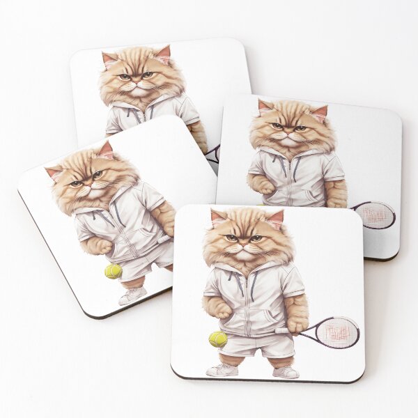 Item preview, Cute Persian Cat playing tennis designed and sold by chathai.
