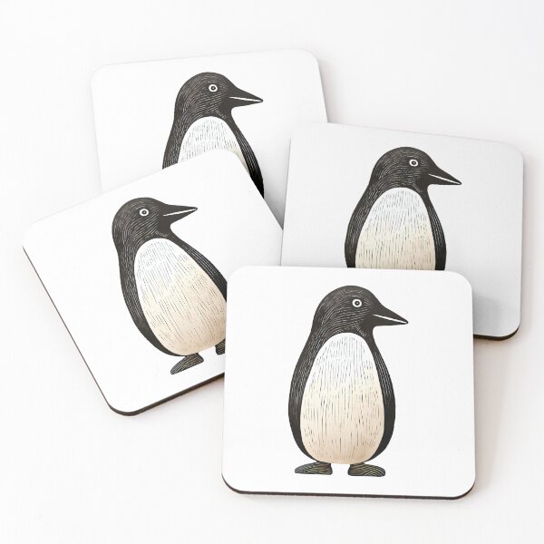 Item preview, Simple Sketch Penguin: Minimalistic Charm on Display designed and sold by hamishby.