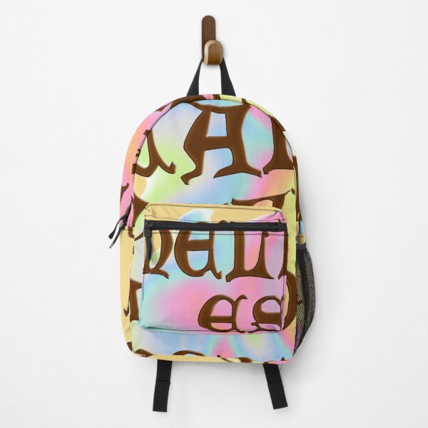 Item preview, Melior est canis vivus leone mortuo' meaning a living dog is better than a dead lion Gothic letters with a bas-relief effect on the background of a colorful stain designed and sold by SplashTastic.