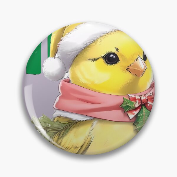 Item preview, Adorable Canary Bird in a Santa Hat designed and sold by purrfect pattern.