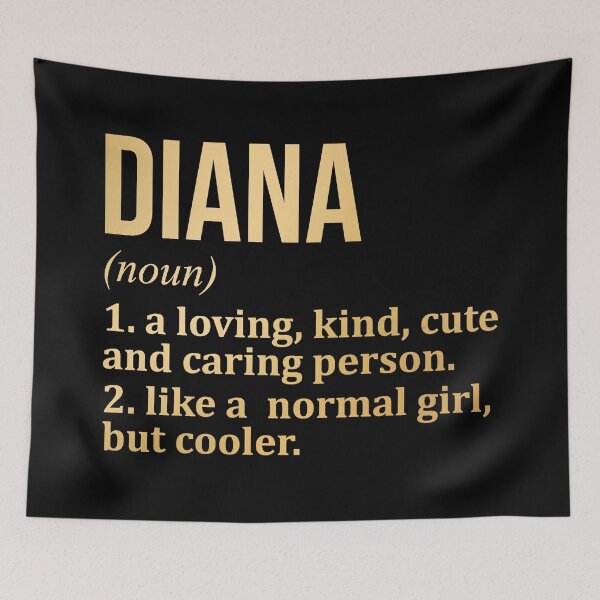 Item preview, Diana Name Definition in Gold designed and sold by XCIV.