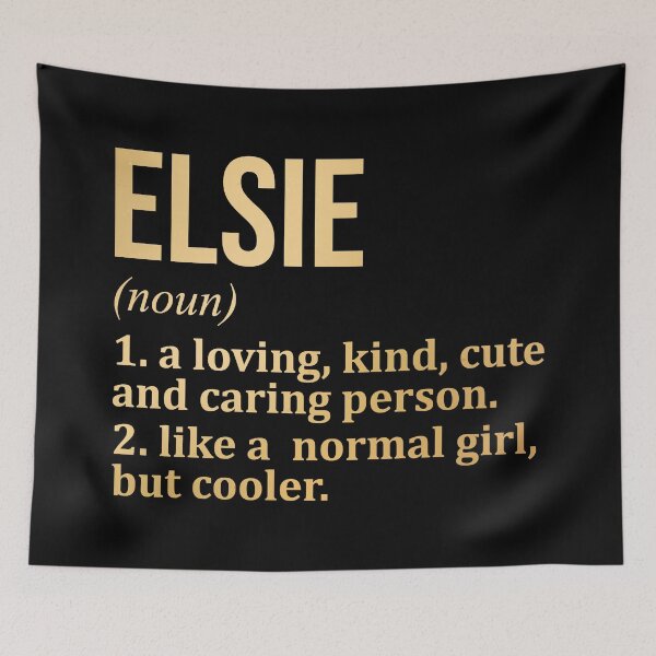 Item preview, Elsie Name Definition in Gold designed and sold by XCIV.