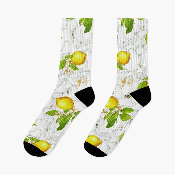 Item preview, Summer Lemons and Bumble Bees with Marine Ropes on white  designed and sold by Hadamundo.