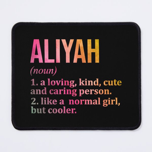 Item preview, Aliyah Name Definition in Watercolor designed and sold by XCIV.