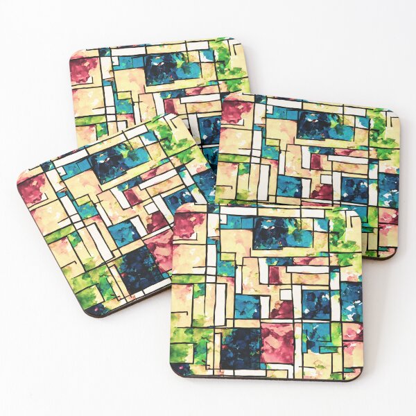 Item preview, Warm yet cold abstract painting designed and sold by Evercolorful.