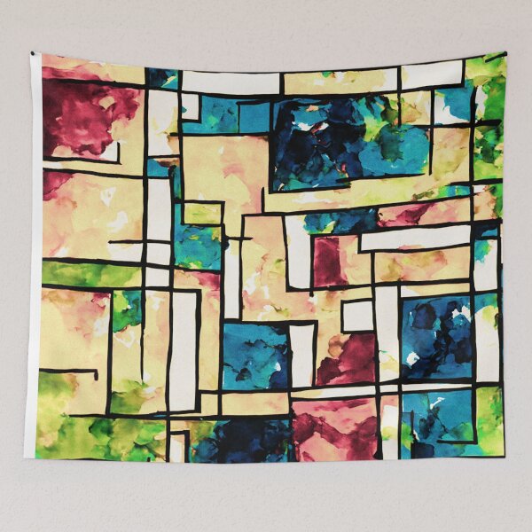 Item preview, Warm yet cold abstract painting designed and sold by Evercolorful.