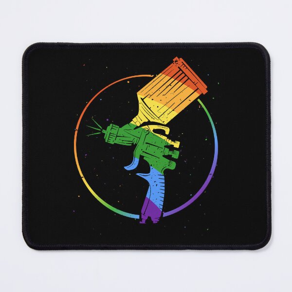 Item preview, Auto Body Painter LGBT - Paint Sprayer Rainbow Flag round design designed and sold by venomousvector.