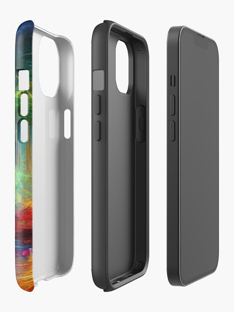 Thumbnail 2 of 4, iPhone Case, Enchanted Wilderness Neon Lights designed and sold by cokemann.