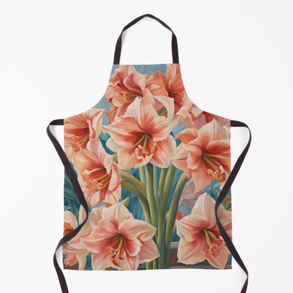 Item preview, Impressionist-Style picture of Peach Amaryllis Flowers designed and sold by Petalandfur.