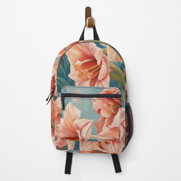Item preview, Impressionist-Style picture of Peach Amaryllis Flowers designed and sold by Petalandfur.