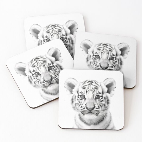 Item preview, Baby Tiger in Black and White designed and sold by Michele Lobgianizze.
