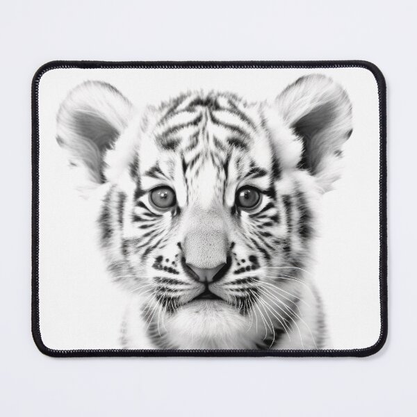 Item preview, Baby Tiger in Black and White designed and sold by Michele Lobgianizze.
