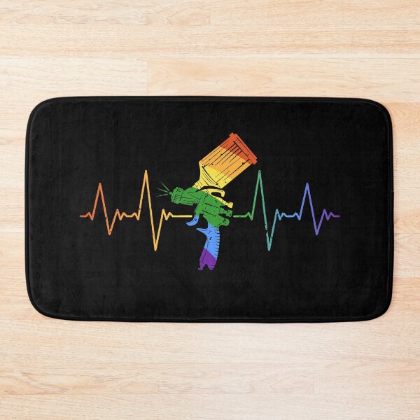 Item preview, Paint Sprayer Heartbeat LGBT - Car Painting Pulse Line Rainbow Flag Distressed Design designed and sold by venomousvector.