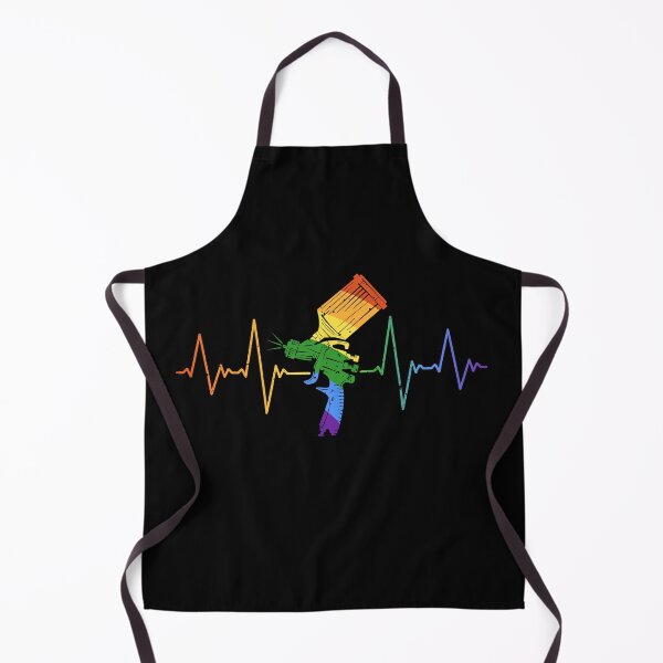 Item preview, Paint Sprayer Heartbeat LGBT - Car Painting Pulse Line Rainbow Flag Distressed Design designed and sold by venomousvector.