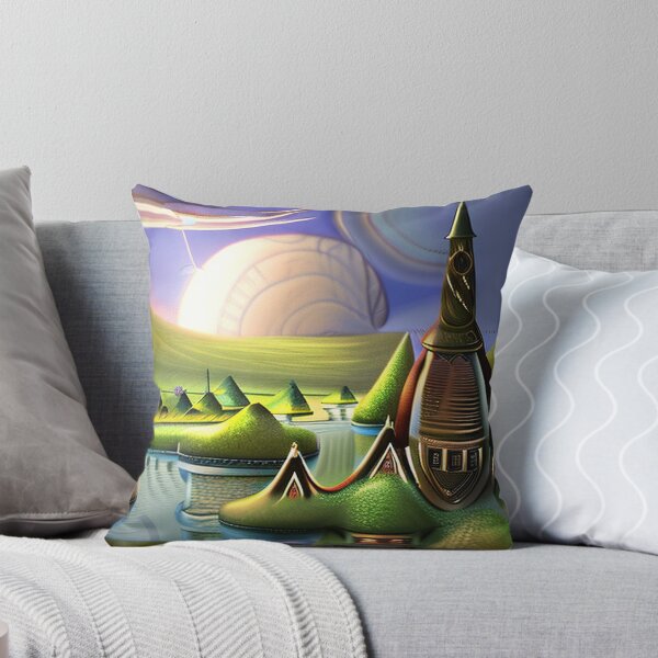 Item preview, Fantasy Landscape With Church And River designed and sold by TEmotionalPixel.