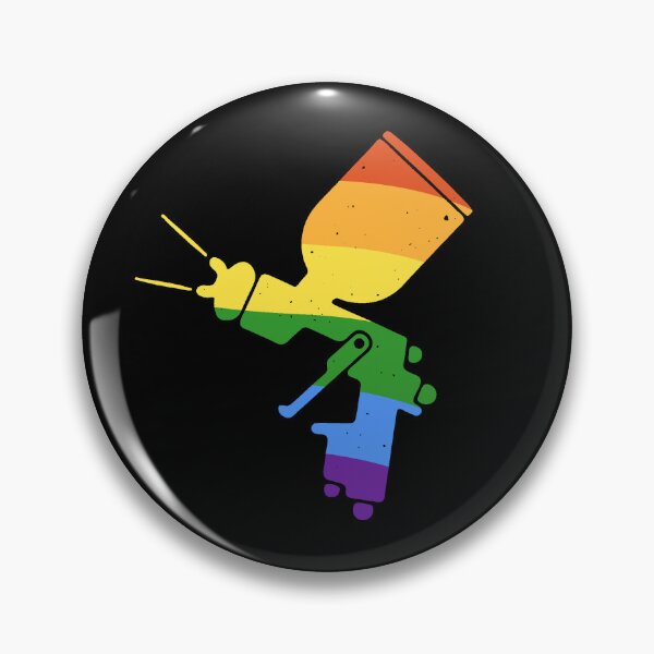 Item preview, Paint Sprayer Rainbow Flag Left Chest LGBTQ Design designed and sold by venomousvector.