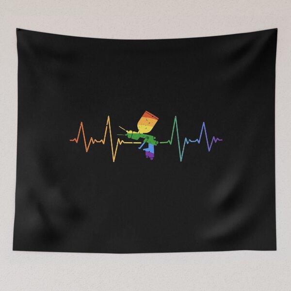 Item preview, Paint Spray Sprayer Pulse Line LGBT Rainbow Flag Distressed Design designed and sold by venomousvector.