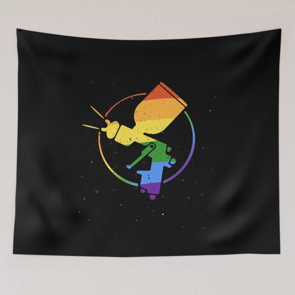 Item preview, Car Painting LGBT Rainbow Flag Distressed Round Design  designed and sold by venomousvector.