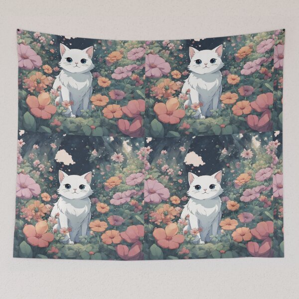 Item preview, Cute Anime White Cat designed and sold by Kill joy Amr.
