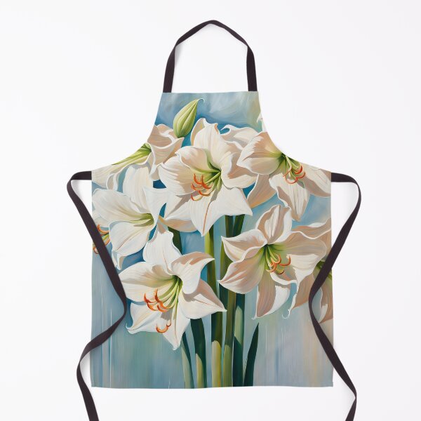 Item preview, Impressionist-Style picture of White Amaryllis Flowers designed and sold by Petalandfur.