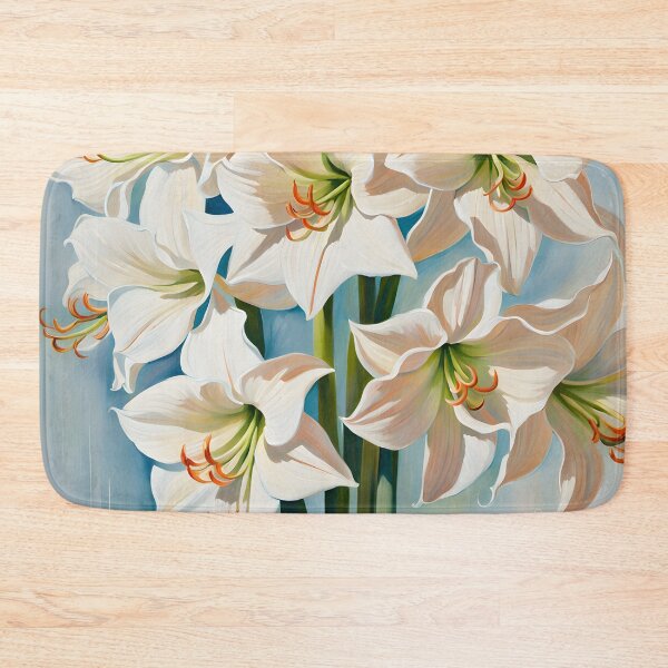 Item preview, Impressionist-Style picture of White Amaryllis Flowers designed and sold by Petalandfur.