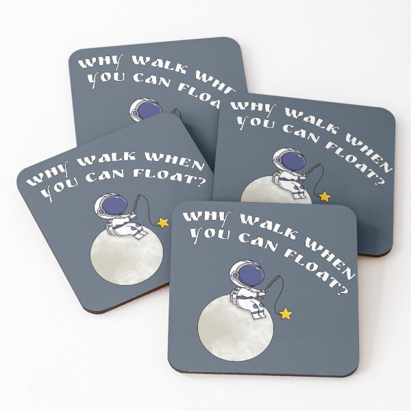 Item preview, Cute Astronaut Fishing on the Moon - Why walk when you can float designed and sold by MyMushroomGrove.