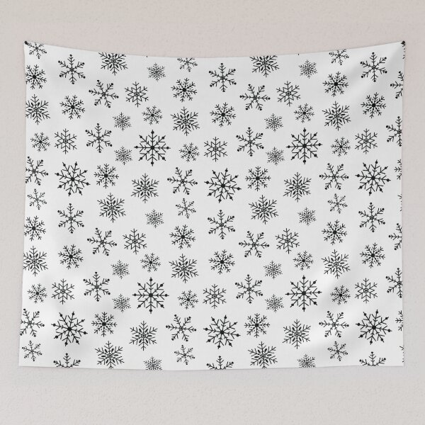 Item preview, Black snowflakes on white backround designed and sold by pinkyfish1010.