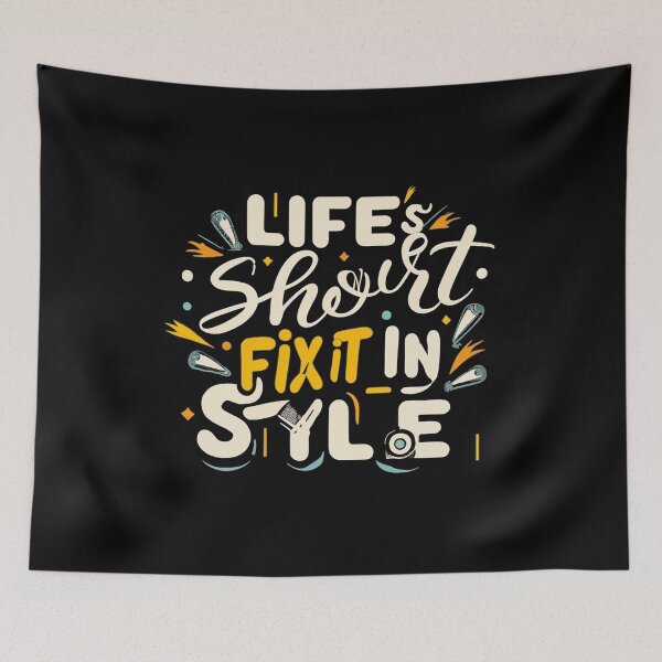 Item preview, Life's short, fix it in style designed and sold by Kombinerki.